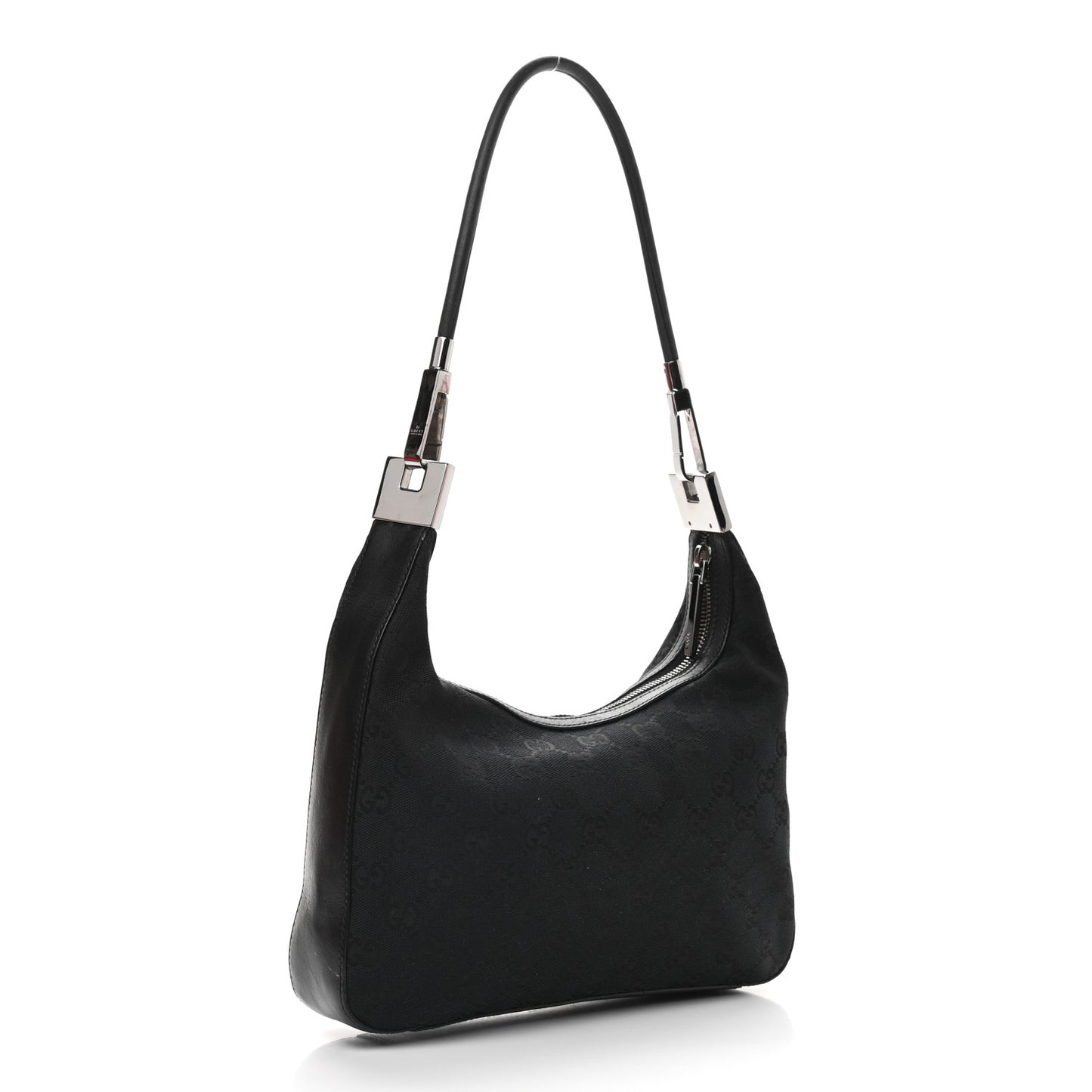 Monogram GG Small Clasp Hobo Black