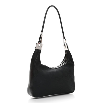 Gucci Monogram GG Small Clasp Hobo Black 3 of 9
