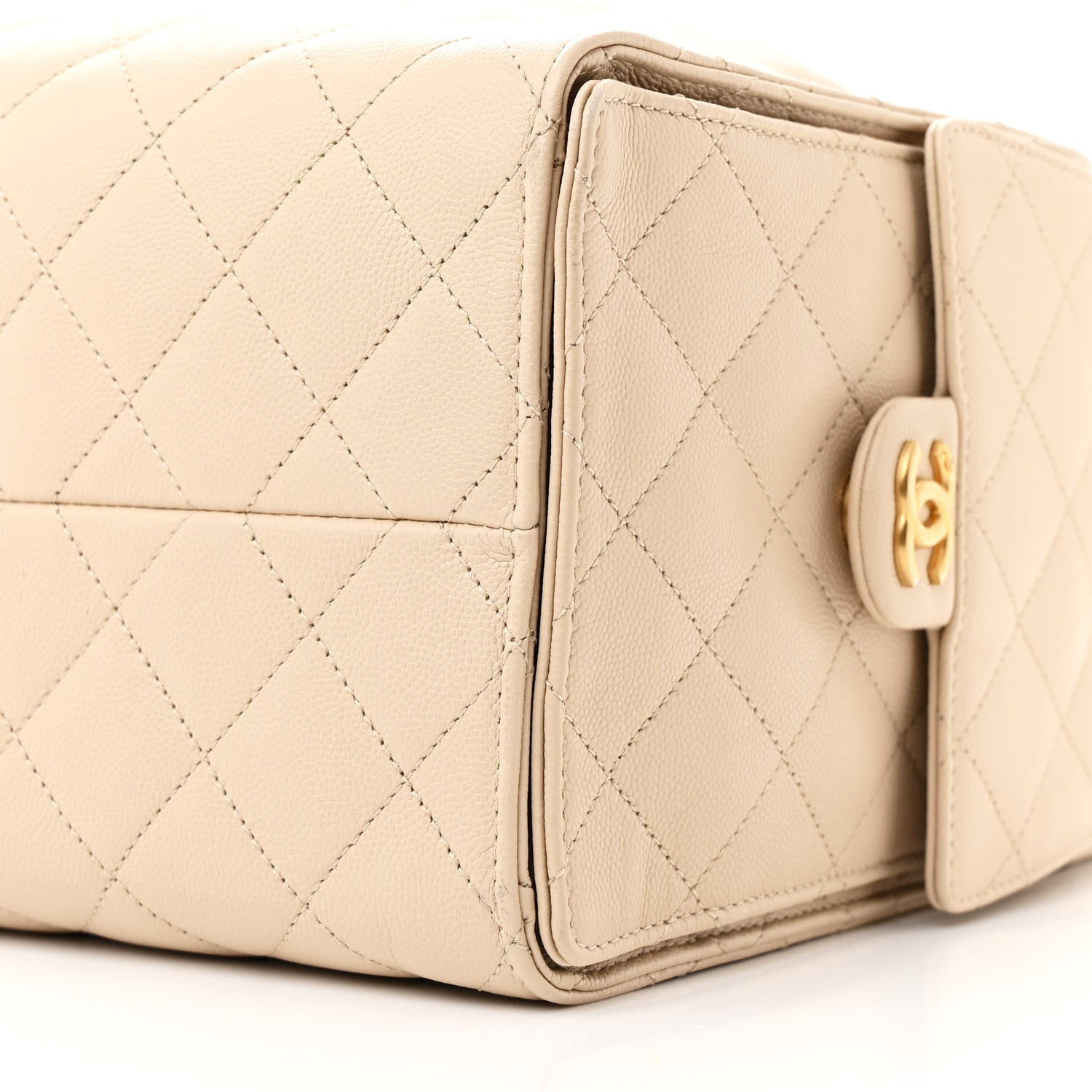 Chanel Caviar Quilted Large Chanel 25 Handbag Beige 11 of 13
