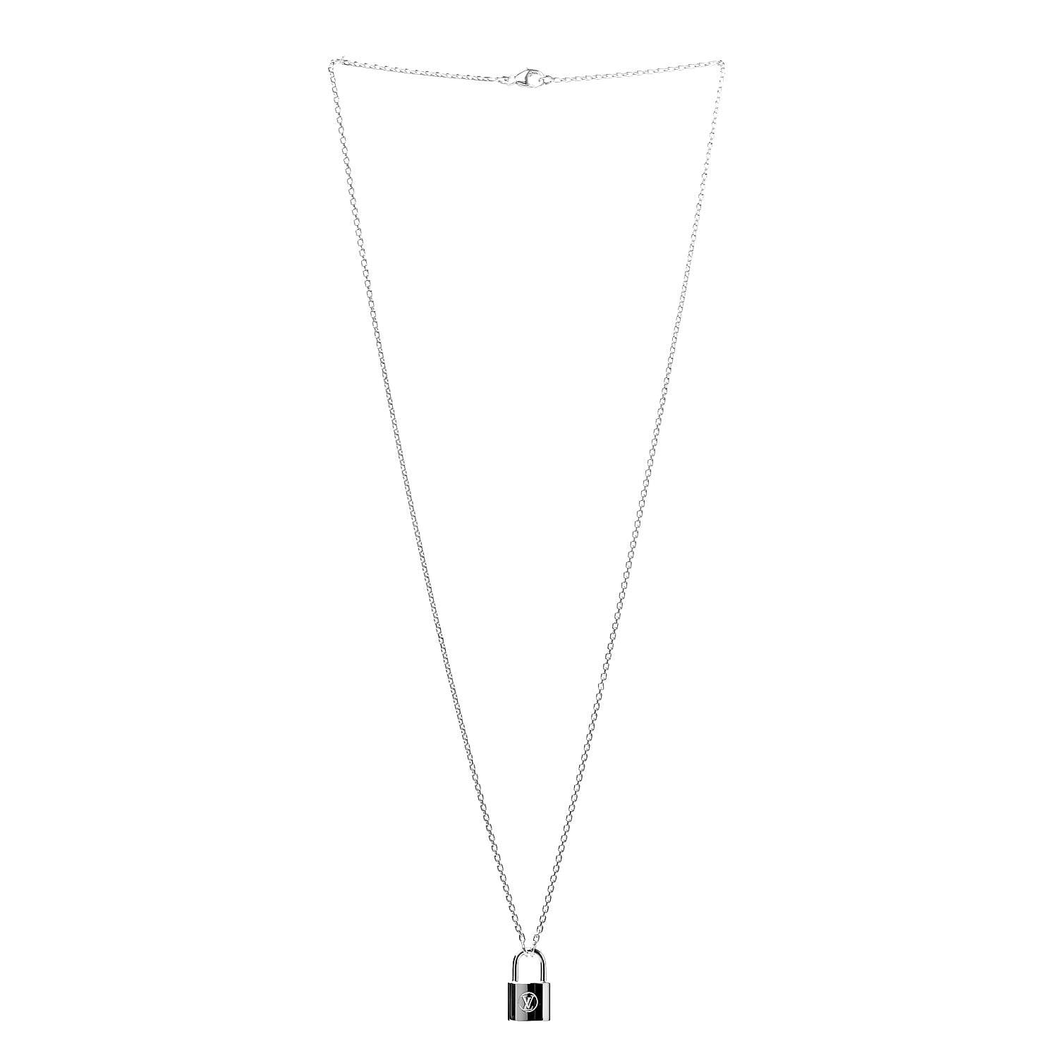 Louis Vuitton Sterling Silver Lockit Necklace 3 of 6