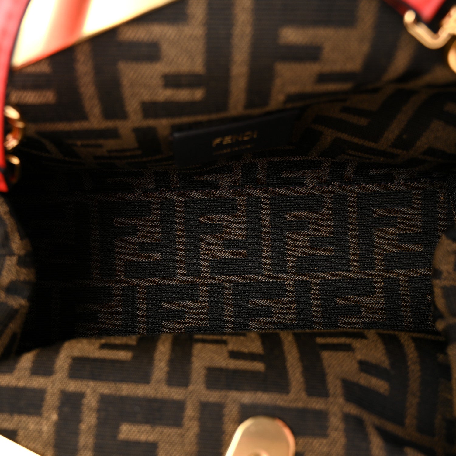 Fendi Fox Fur Shiny Nappa Small Fendi First Papavero 5 of 11