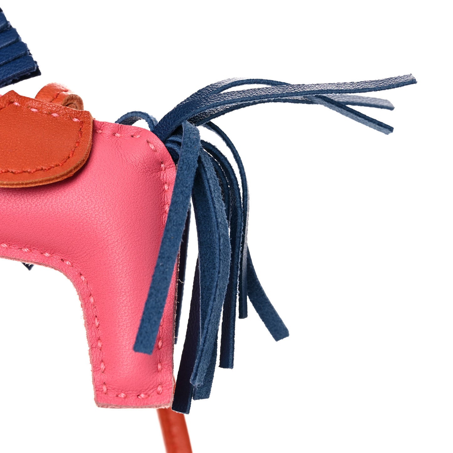 Milo Lambskin Grigri Rodeo Bag Charm PM Rose Azalee Cornaline Bleu De Malte