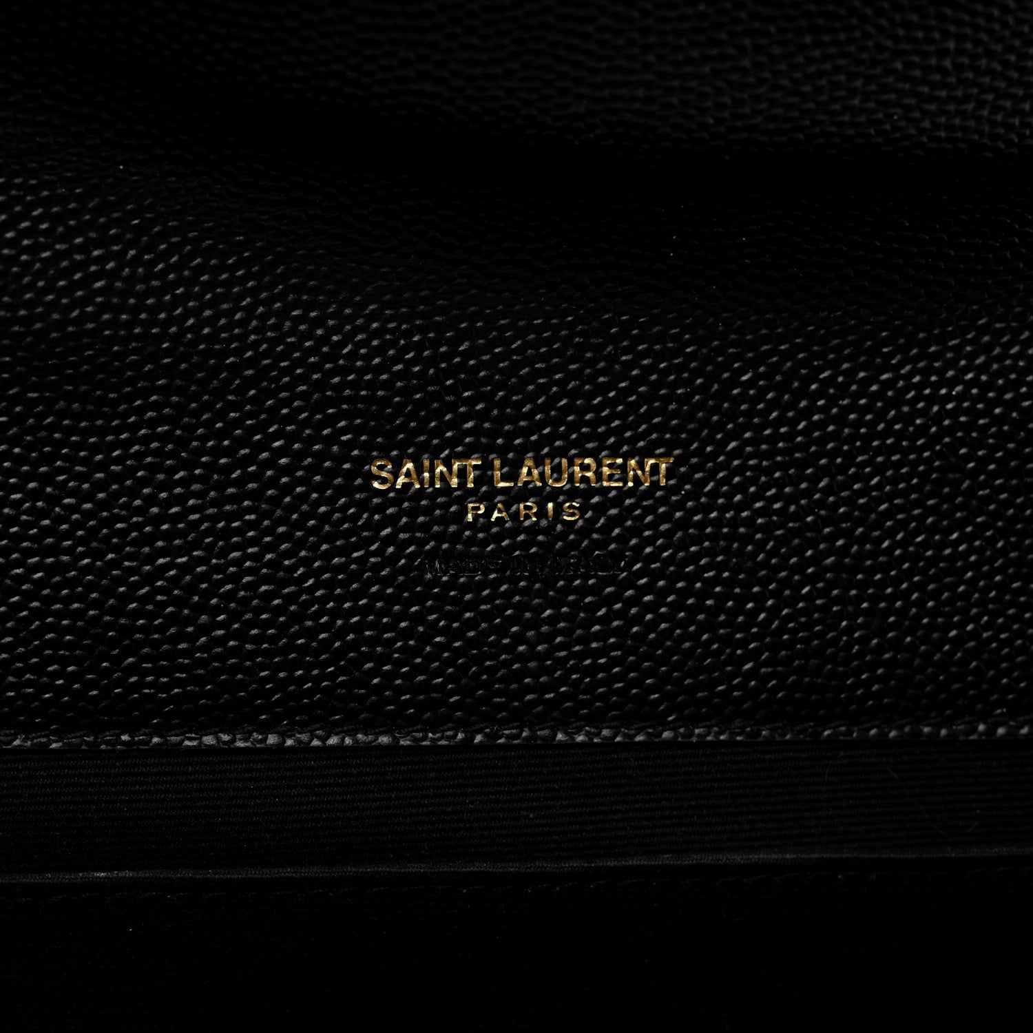 Saint Laurent Grain De Poudre Matelasse Chevron Monogram Cassandre Flap Pouch Black 6 of 7