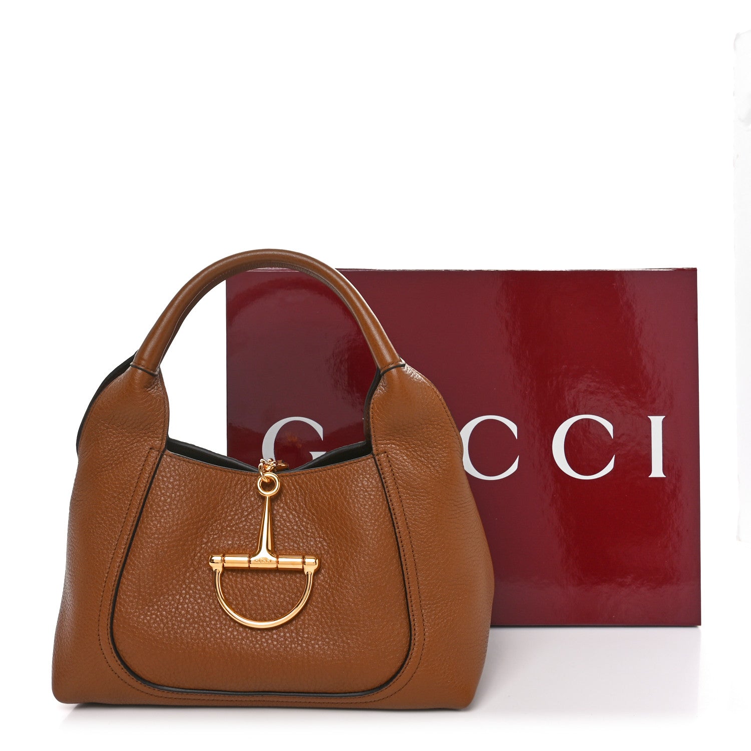 Gucci Grained Calfskin Softbit Medium Shoulder Bag Brown 11 of 11