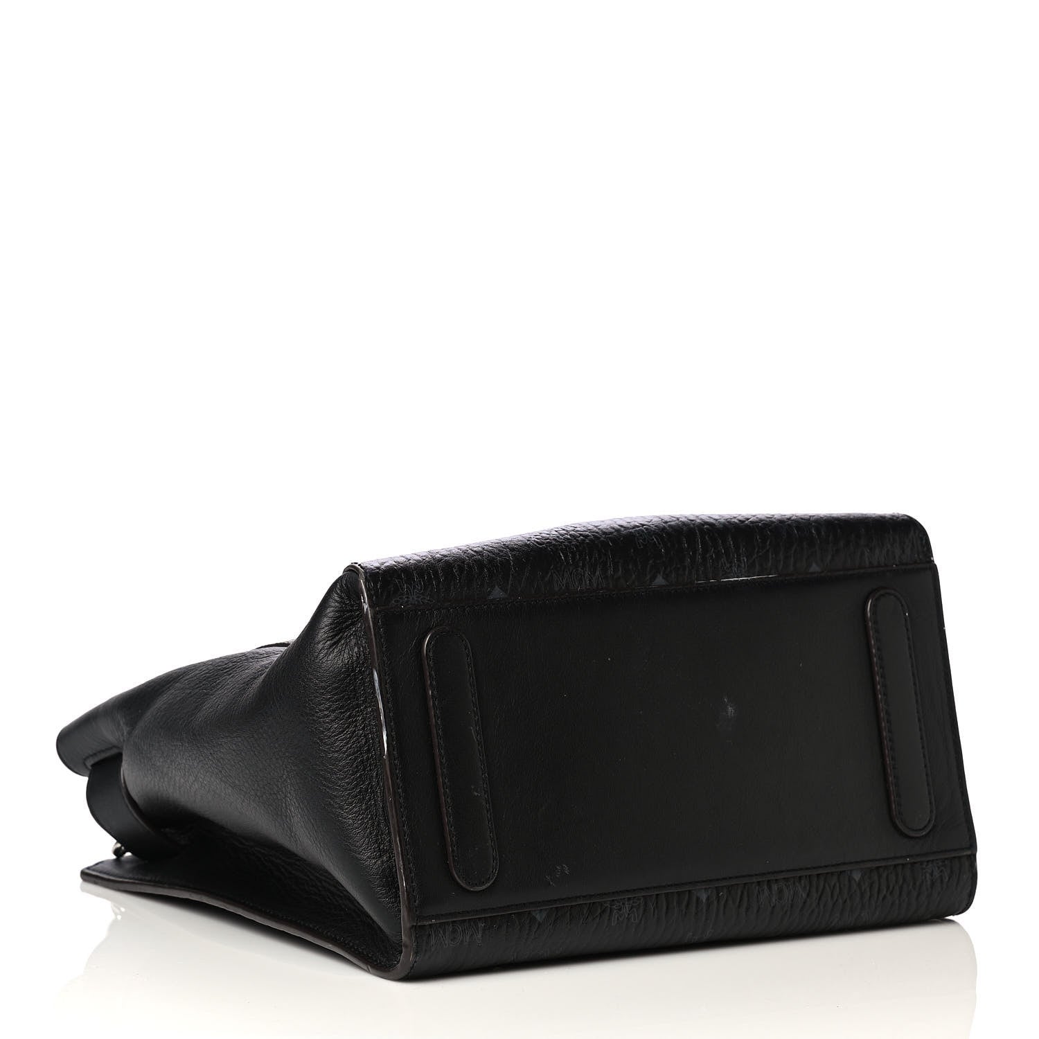 MCM Visetos Open Top Tote Crossbody Black 3 of 4