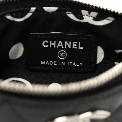 Chanel Caviar Quilted CC Logo Small Pouch Black 6 of 8