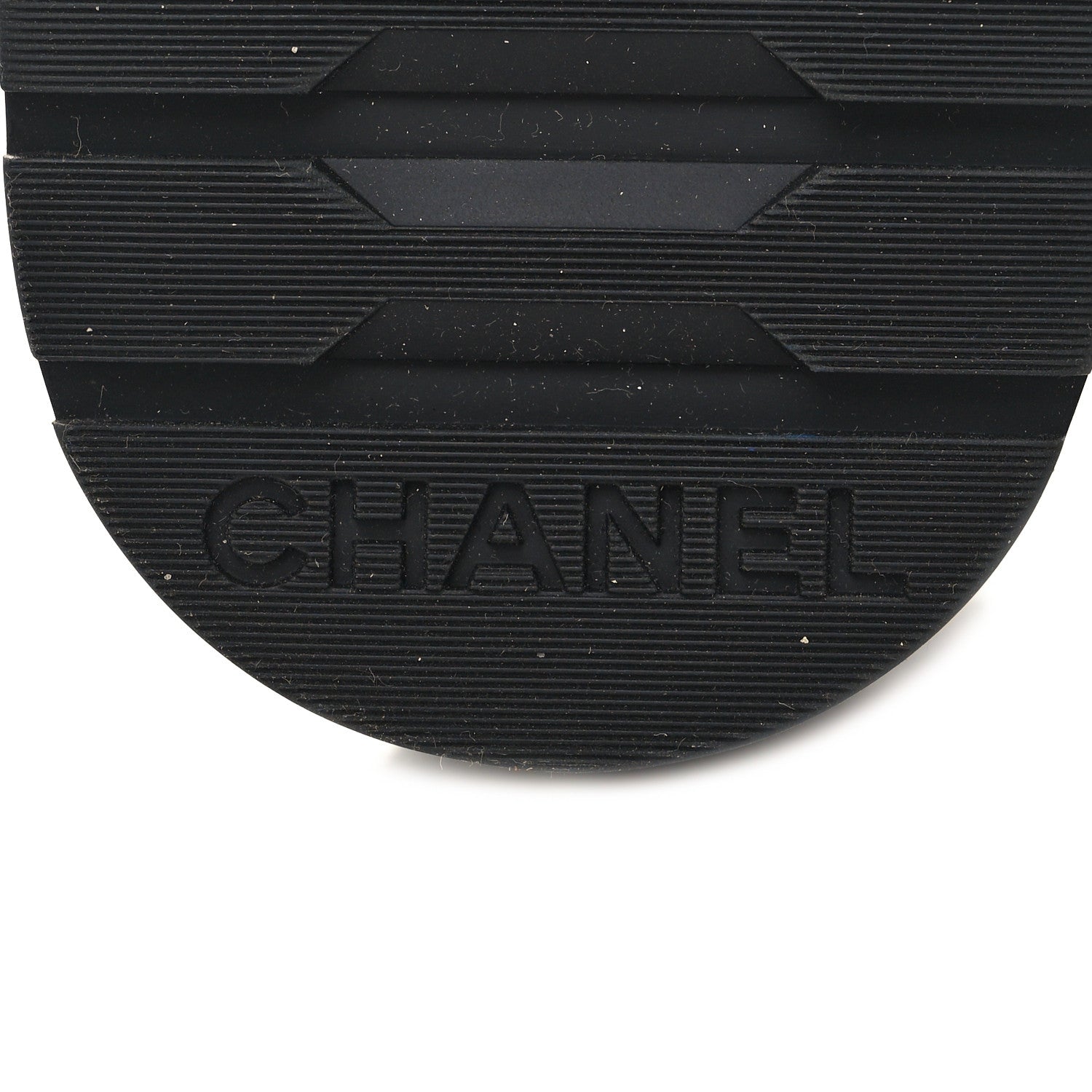 Chanel Fabric Grosgrain Quilted Cap Toe Lace Up Combat Boots 36 Navy Black 7 of 7