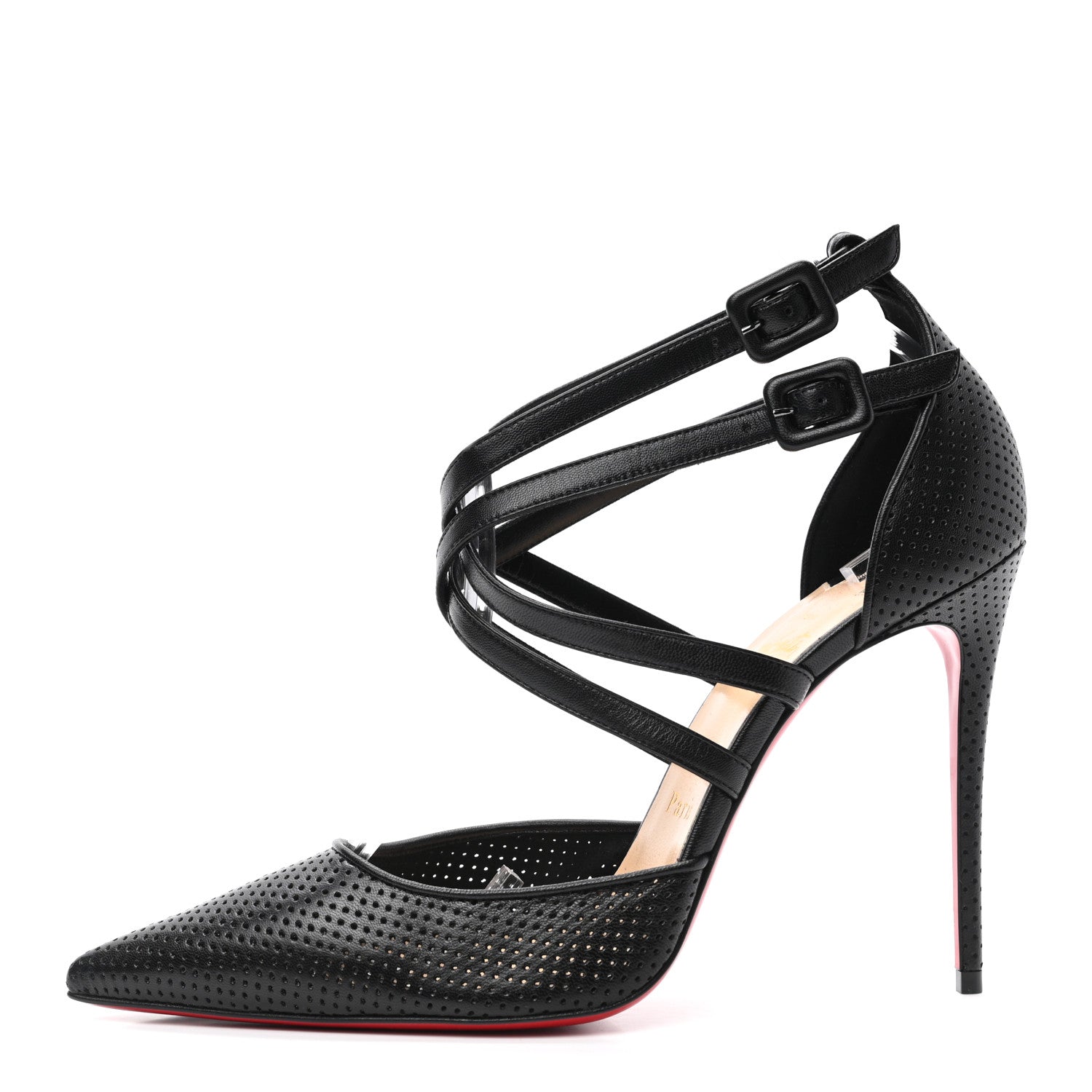 Christian Louboutin Nappa Perforated Victorilla 100 Pumps 39 Black 1 of 7
