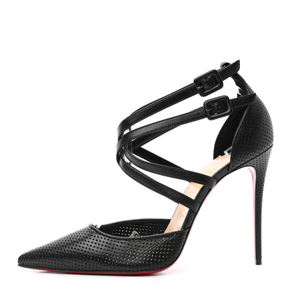 Christian Louboutin Nappa Perforated Victorilla 100 Pumps 39 Black 1 of 7