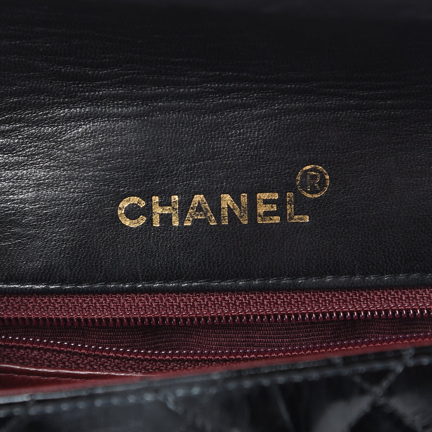 Patent Quilted Extra Mini Rectangular Flap Black