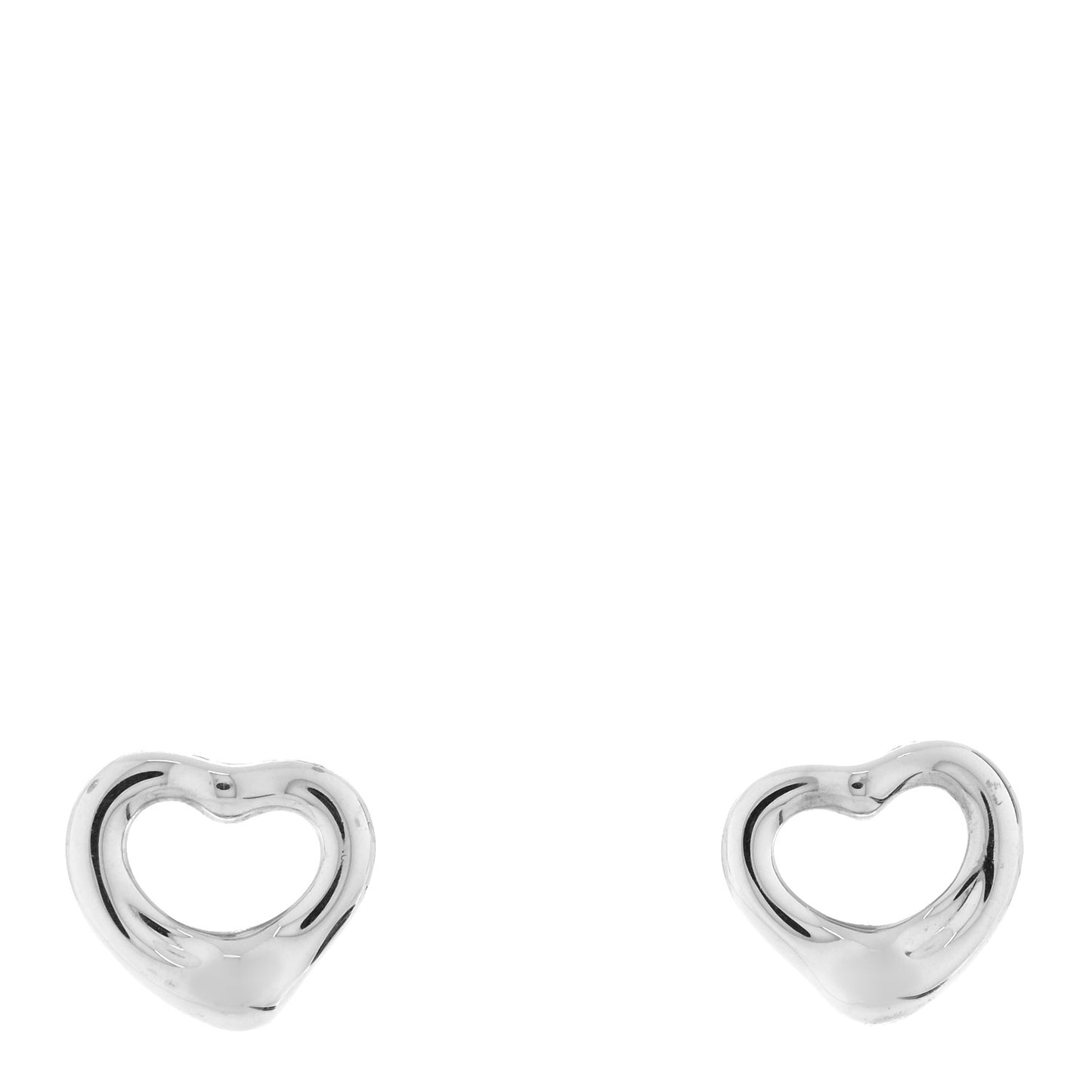 Sterling Silver 11mm Elsa Peretti Open Heart Earrings
