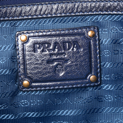 Prada Vitello Daino Shopping Tote Denim Mordore 6 of 7