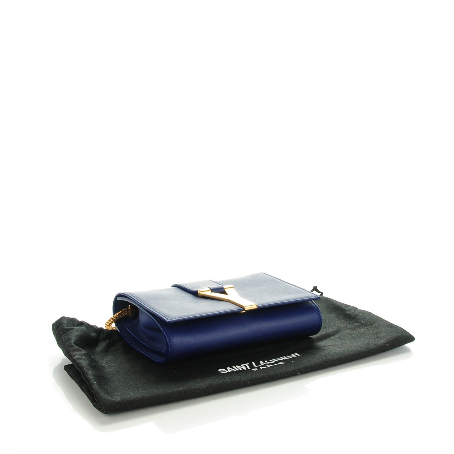 Saint Laurent Calfskin Small Classic Y Satchel Blue 4 of 7