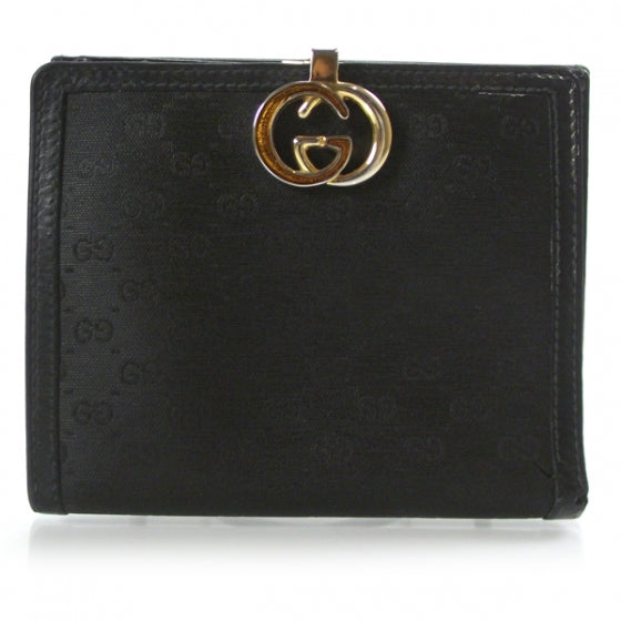Gucci Monogram French Wallet Black 1 of 10