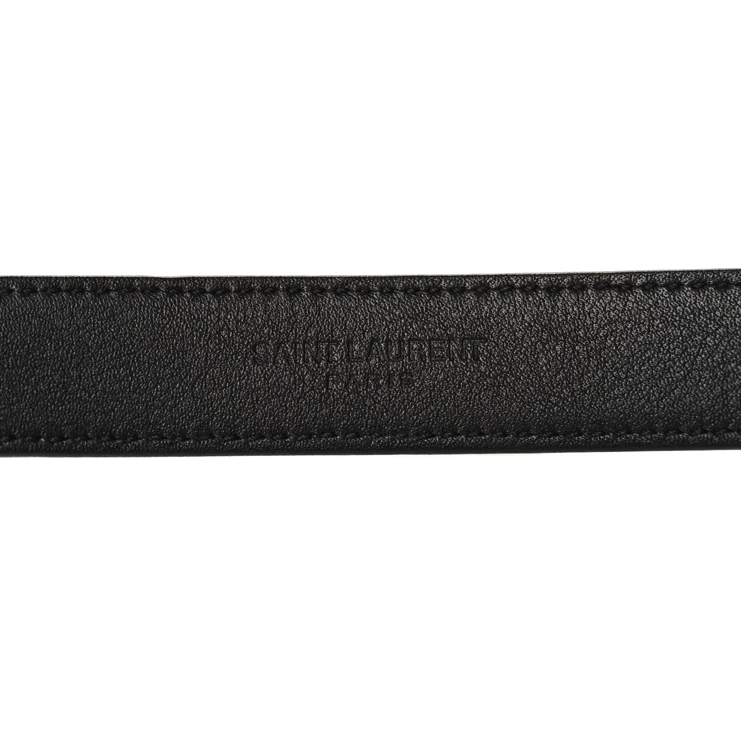 Saint Laurent Smooth Calfskin Monogram Square Buckle Belt 80 32 Black 5 of 6