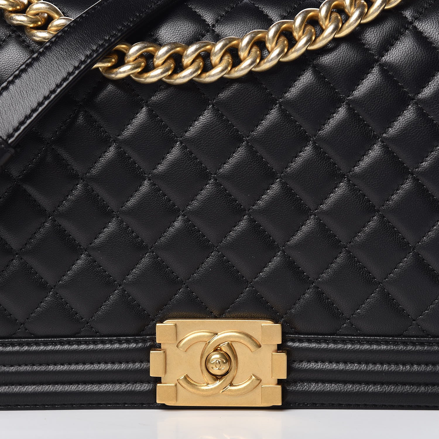 Chanel Lambskin Quilted New Medium Boy Flap Black 10 of 14