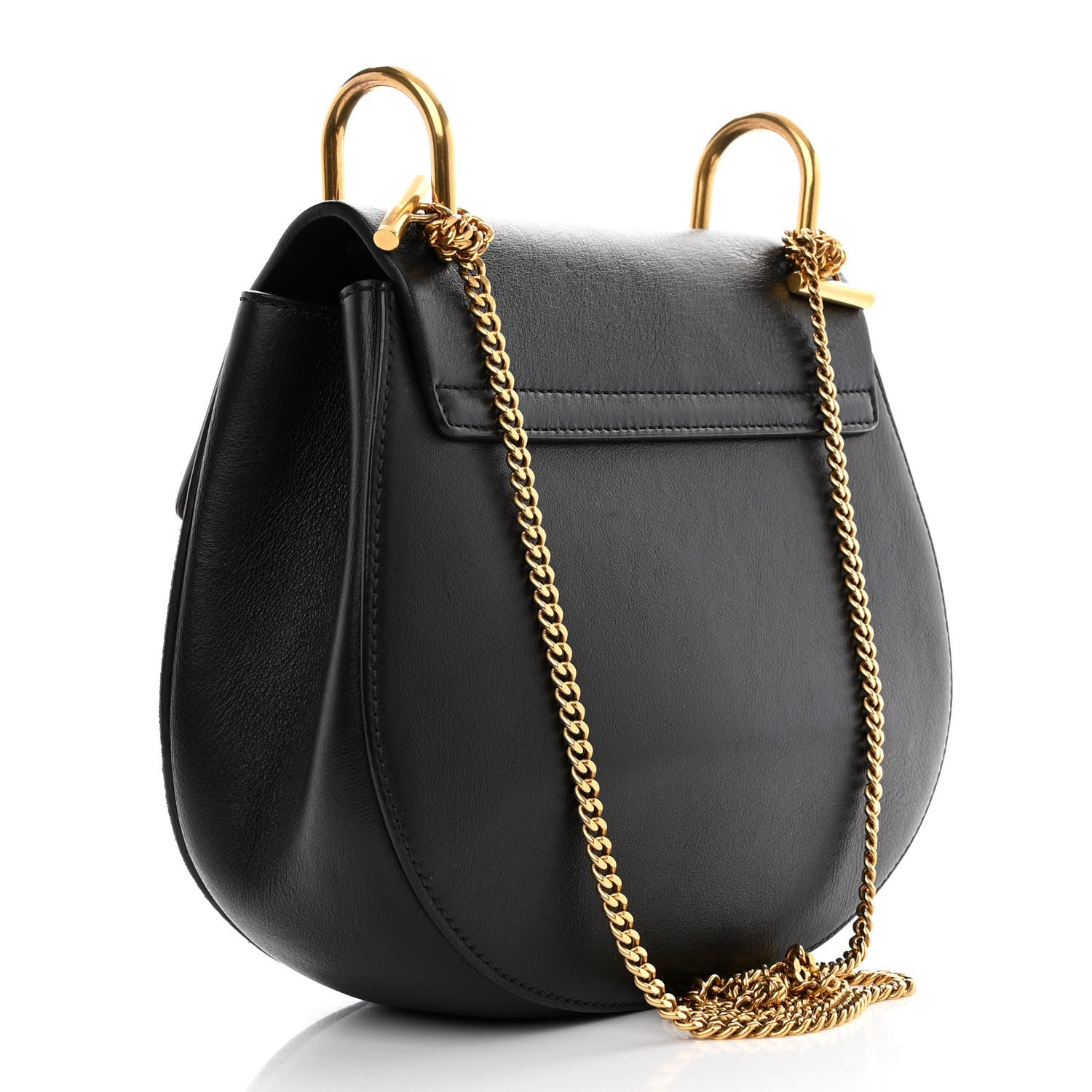 Chloe Suede Calfskin Wonder Woman Patchwork Drew Shoulder Bag Black 3 of 13