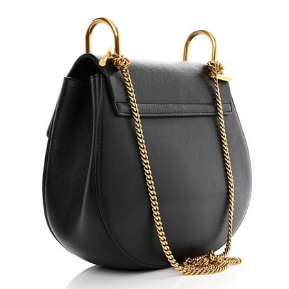 Chloe Suede Calfskin Wonder Woman Patchwork Drew Shoulder Bag Black 3 of 13