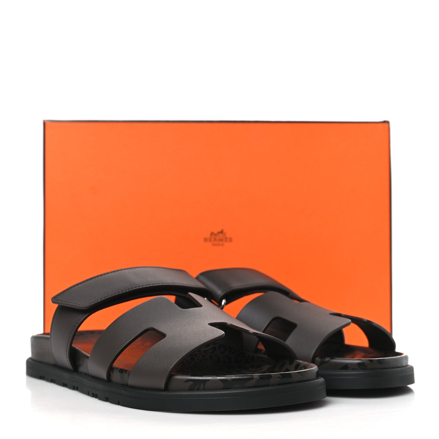 Hermes Calfskin Chypre Sandals 39 Ecorce 8 of 8
