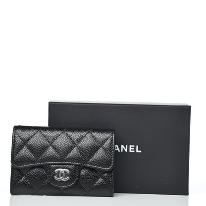 Chanel Caviar Quilted Flap Card Holder Wallet Black 9 of 9