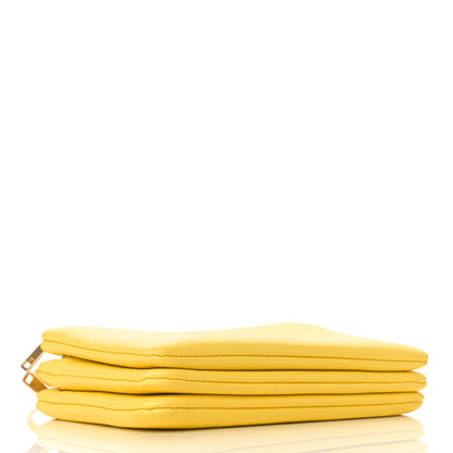 Celine Lambskin Small Trio Crossbody Bag Fluo Yellow 3 of 11