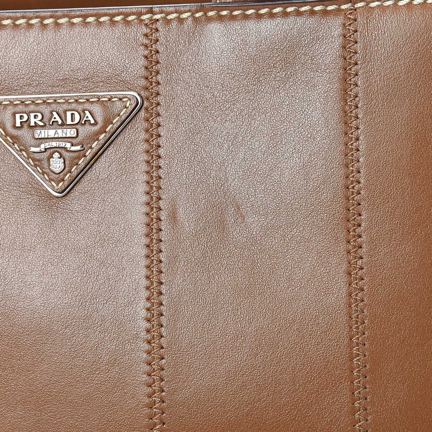 Prada Soft Calfskin Tote Cannella 14 of 14