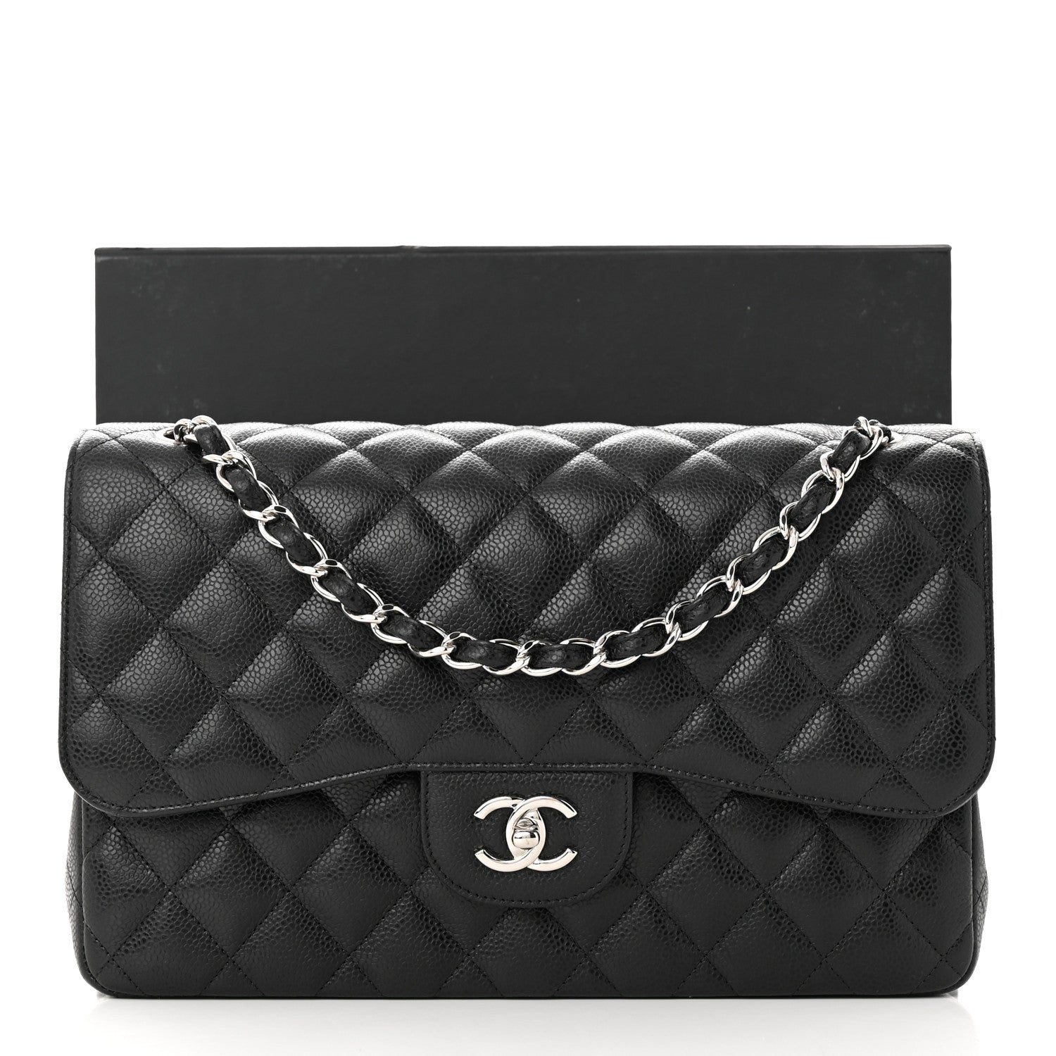 Chanel Caviar Quilted Jumbo Double Flap Black 11 of 11