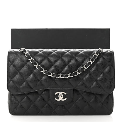Chanel Caviar Quilted Jumbo Double Flap Black 11 of 11
