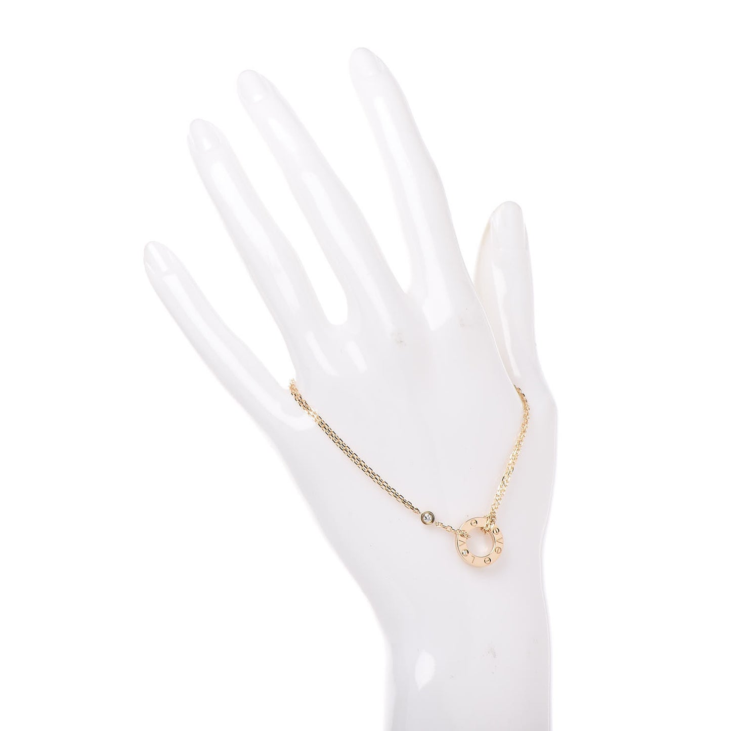 18K Yellow Gold Diamond LOVE Bracelet