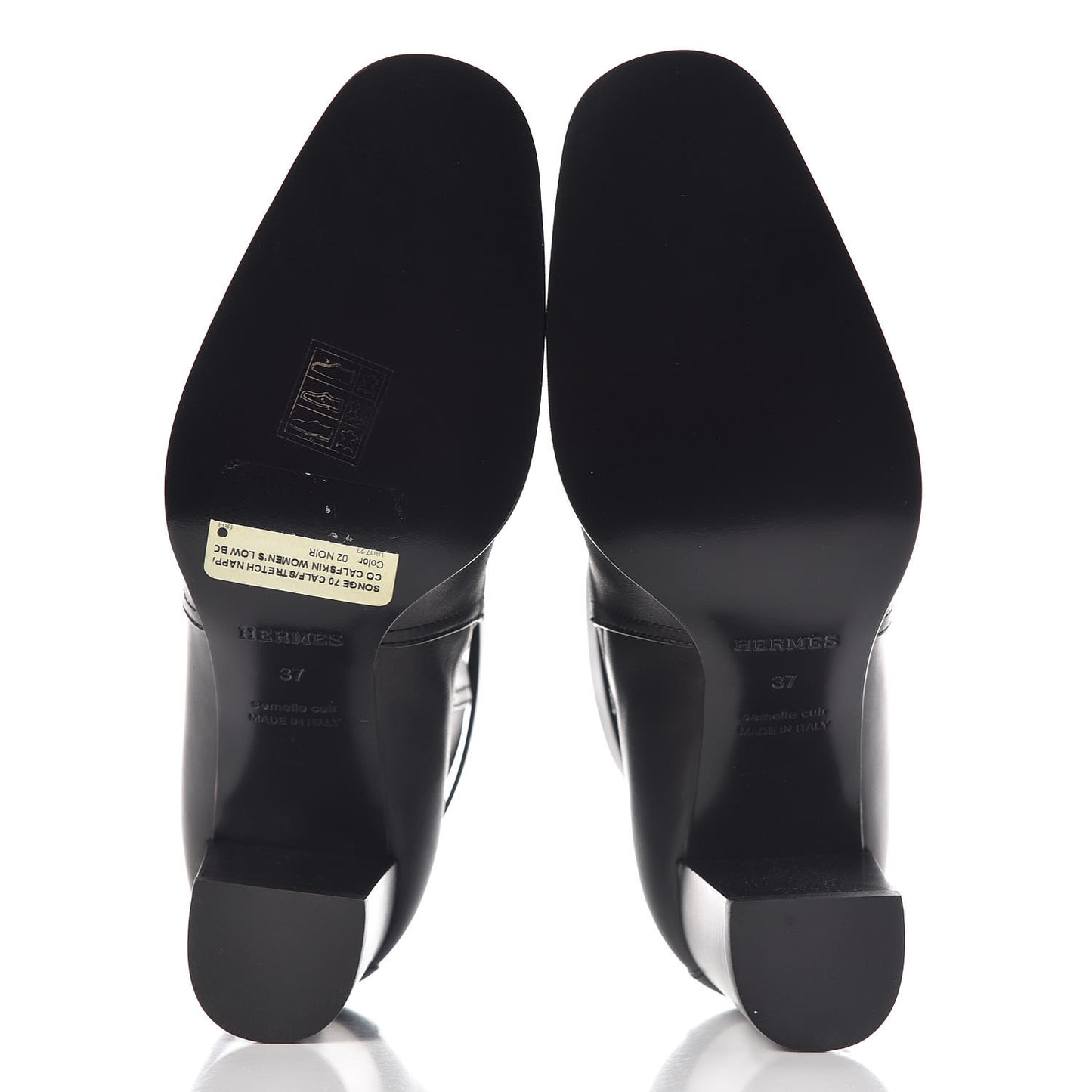 Calfskin Stretch Nappa Womens Songe 70 Low Boots 37 Black
