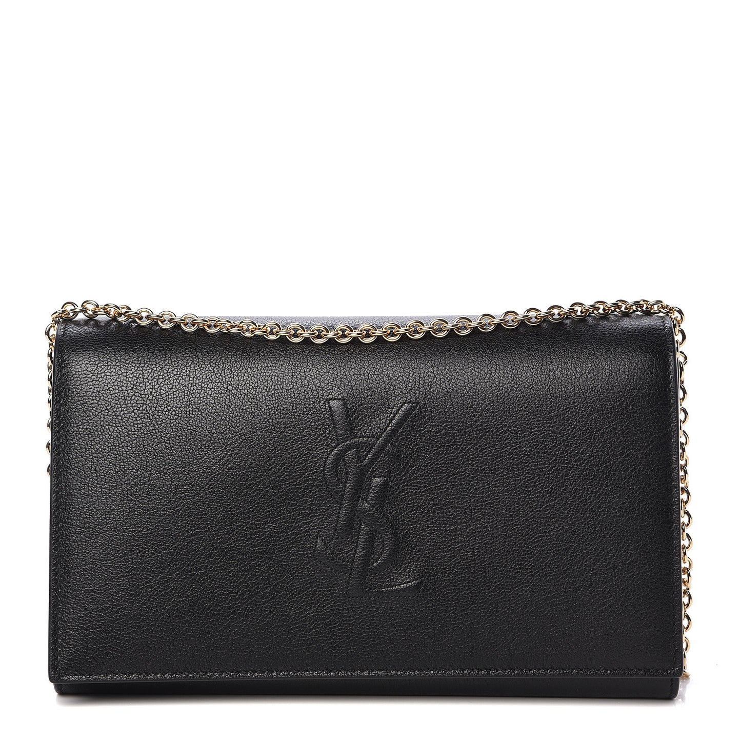 Calfskin Monogram Belle de Jour Chain Clutch Black