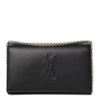Saint Laurent Calfskin Monogram Belle de Jour Chain Clutch Black 1 of 12