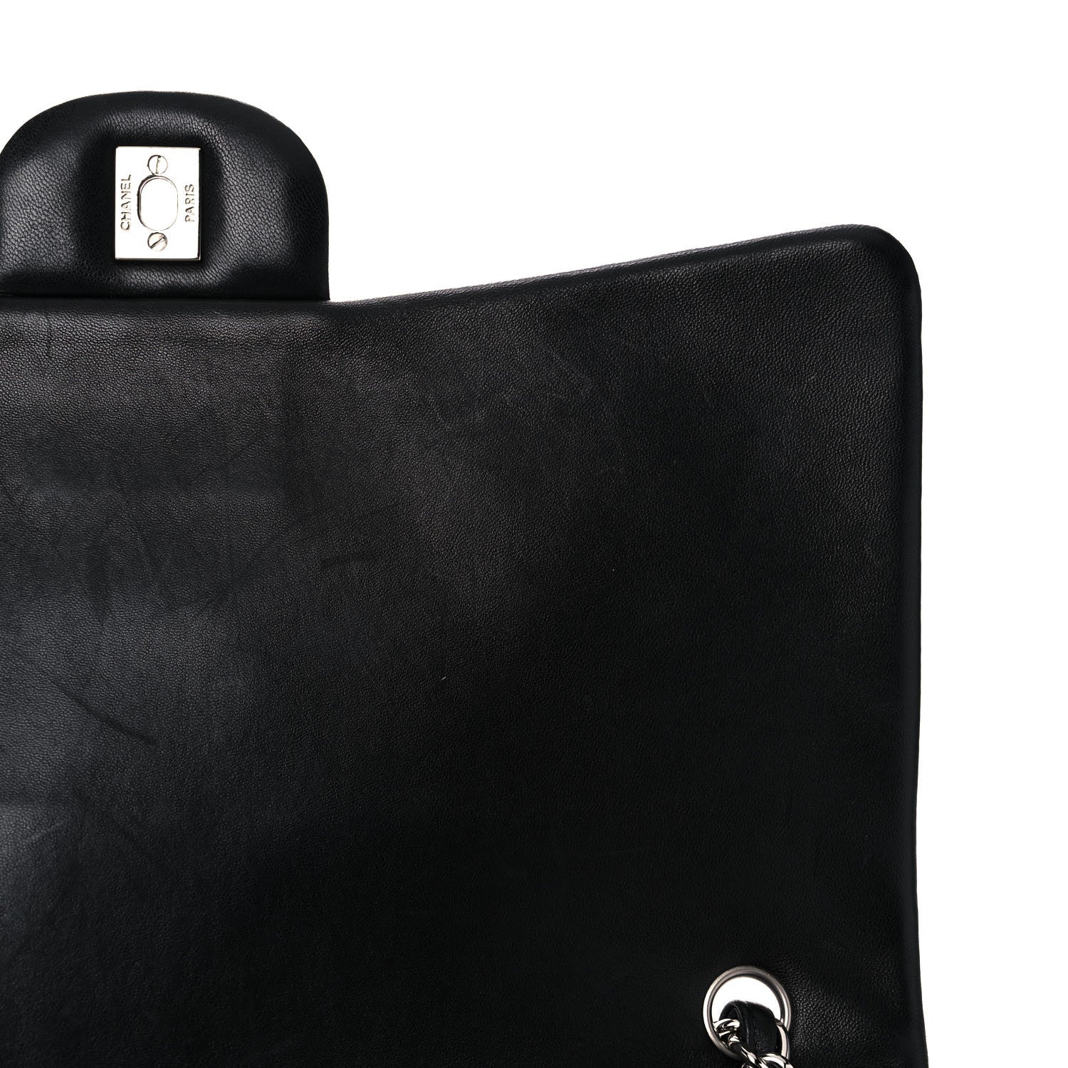 Chanel Lambskin Quilted Maxi Double Flap Black 12 of 13
