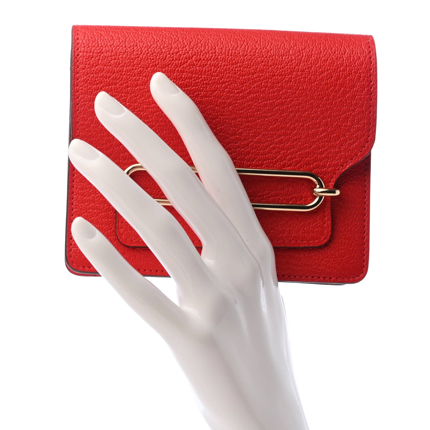 Hermes Chevre Mysore Roulis Slim Wallet Rouge De Coeur 2 of 8