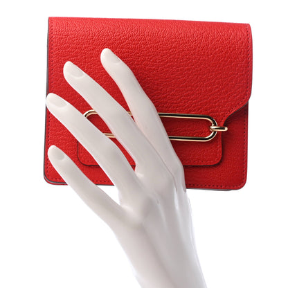 Hermes Chevre Mysore Roulis Slim Wallet Rouge De Coeur 2 of 8