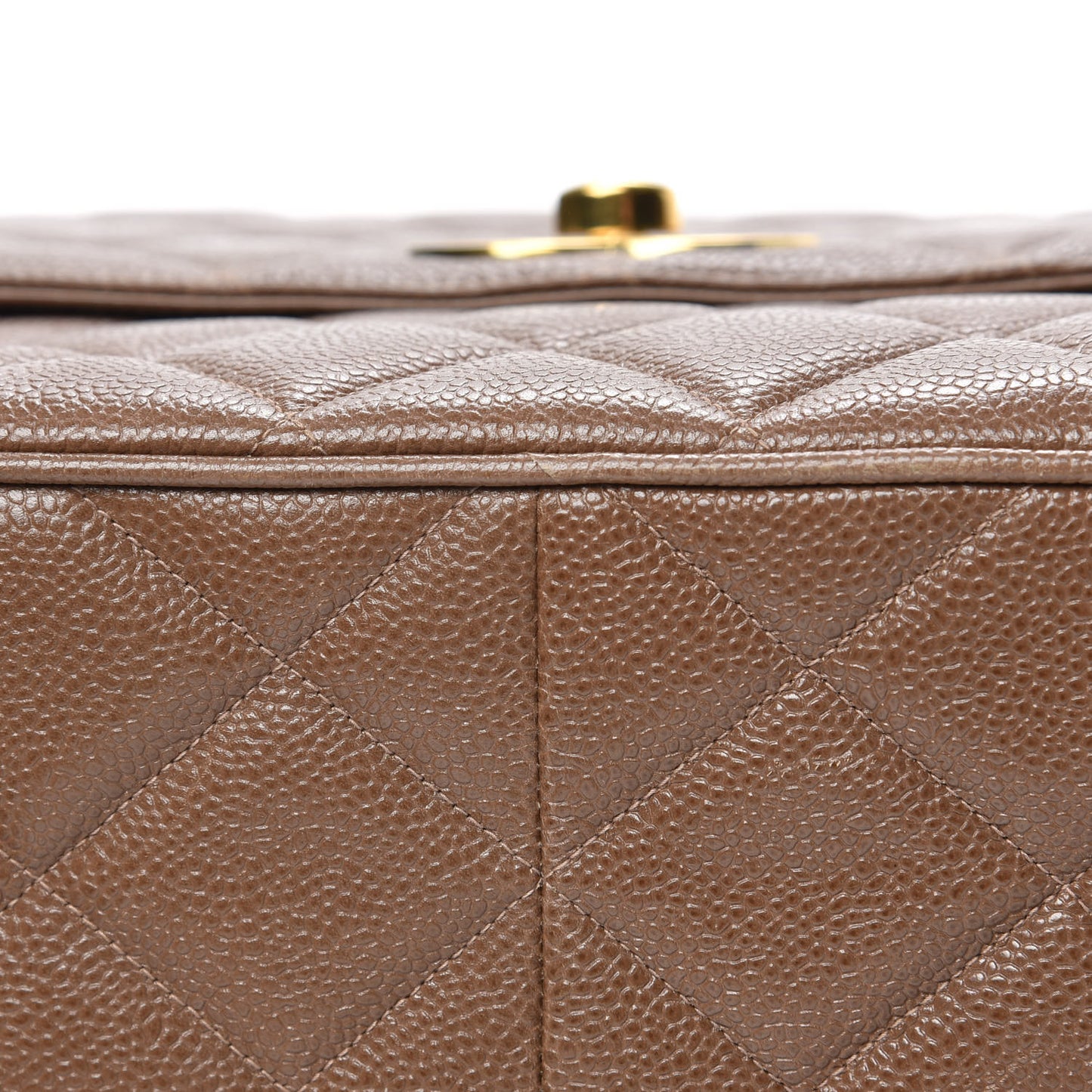 Caviar Jumbo Single Flap Brown