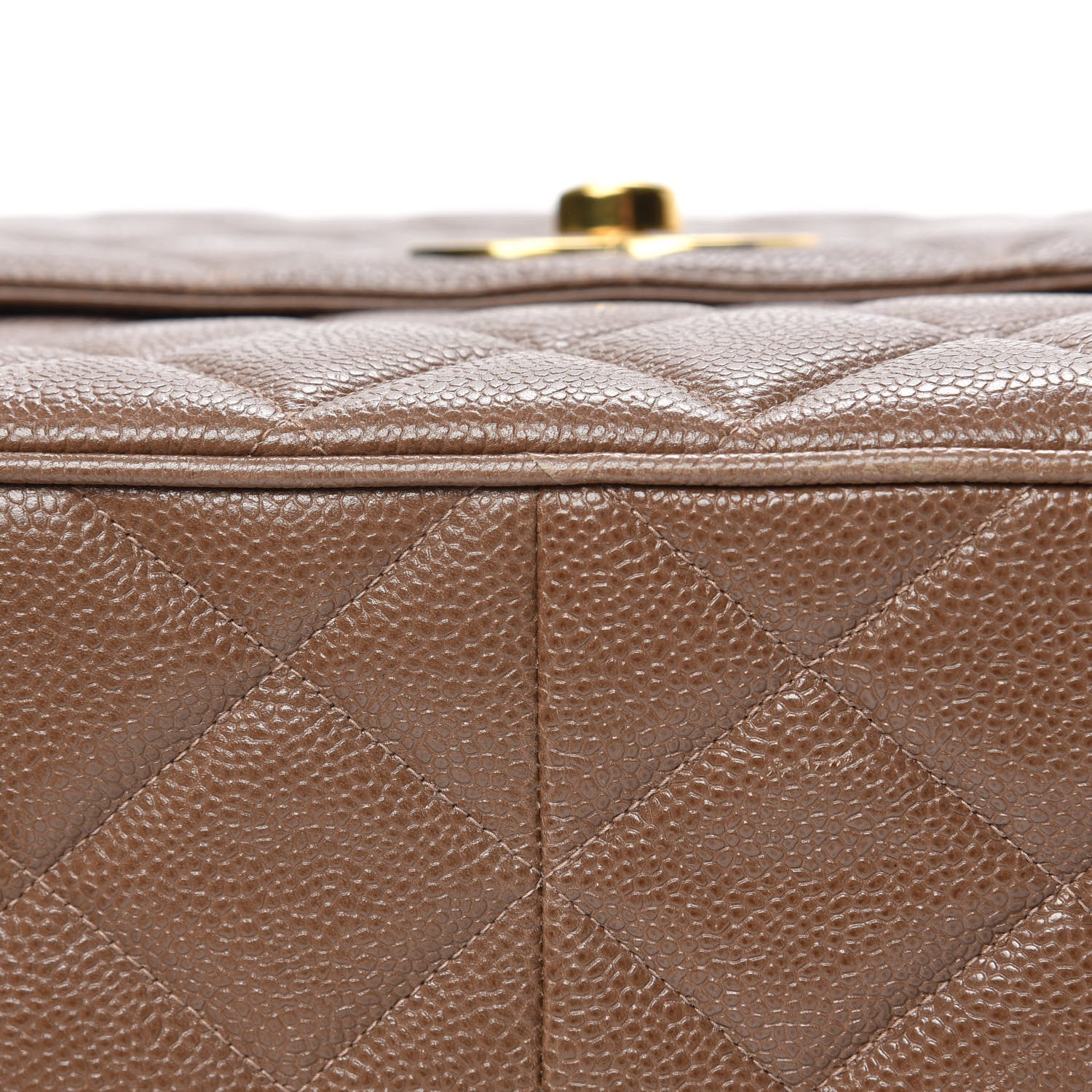 Chanel Caviar Jumbo Single Flap Brown 9 of 14