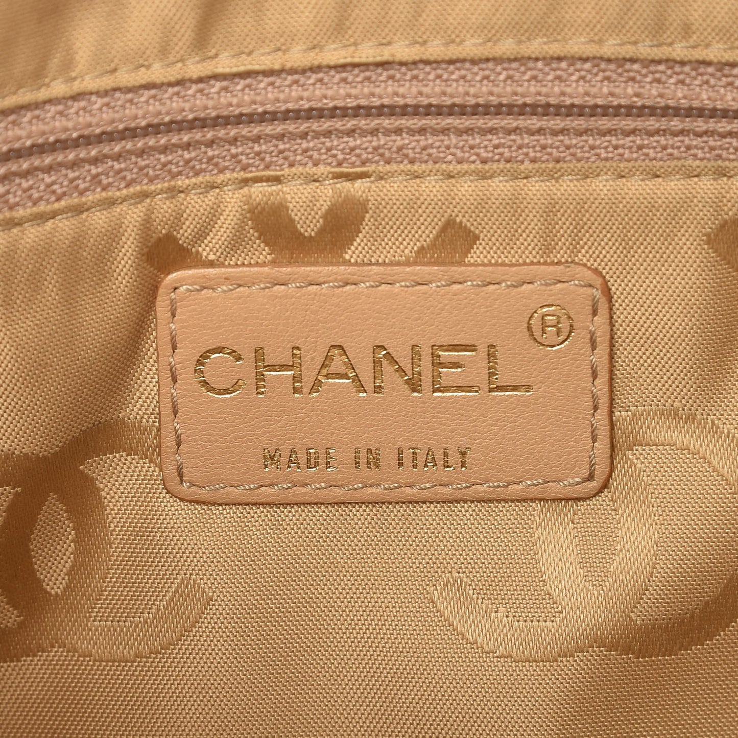 Patent Square Stitch Shoulder Bag Beige