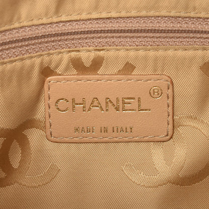 Chanel Patent Square Stitch Shoulder Bag Beige 6 of 12