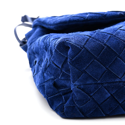 Bottega Veneta Suede Intrecciato Giorno Royal Blue 8 of 9