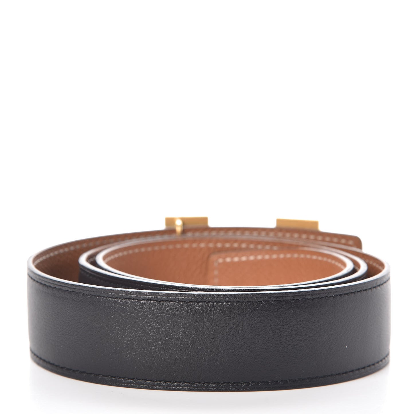 Swift Epsom 32mm H Belt 85 Black Gold