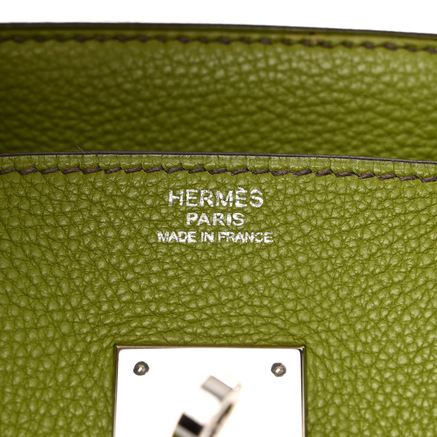 Hermes Togo Birkin 30 Vert Anis 6 of 14