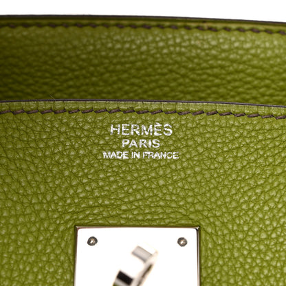 Hermes Togo Birkin 30 Vert Anis 6 of 14