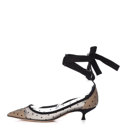 Christian Dior Suede Calfskin Lovely-D Ankle Wrap Pumps 37 Black 1 of 7