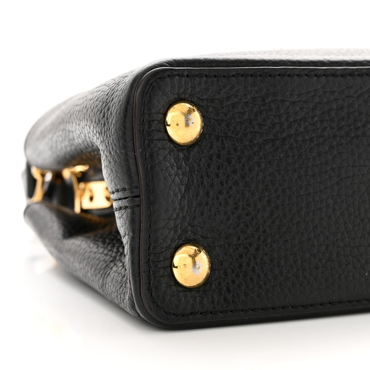 LOUIS VUITTON Taurillon Capucines BB Black