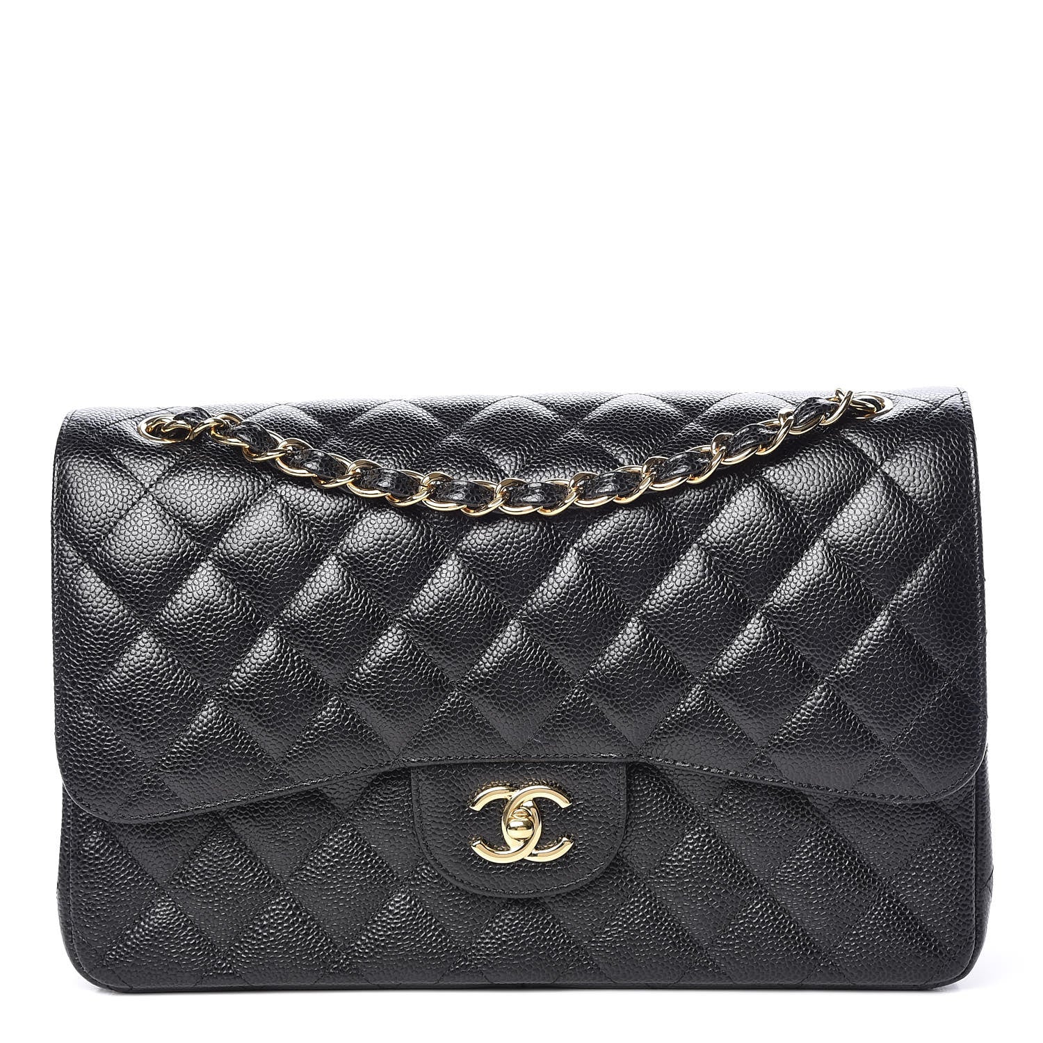 Chanel Caviar Quilted Jumbo Double Flap Black 1 of 10