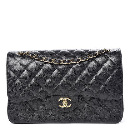 Chanel Caviar Quilted Jumbo Double Flap Black 1 of 10
