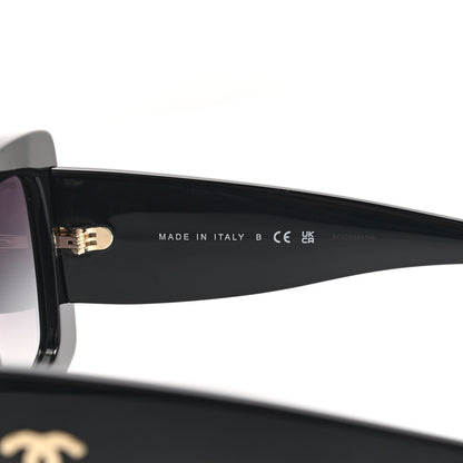 Chanel Acetate Rectangle Sunglasses 5435 Black 5 of 8