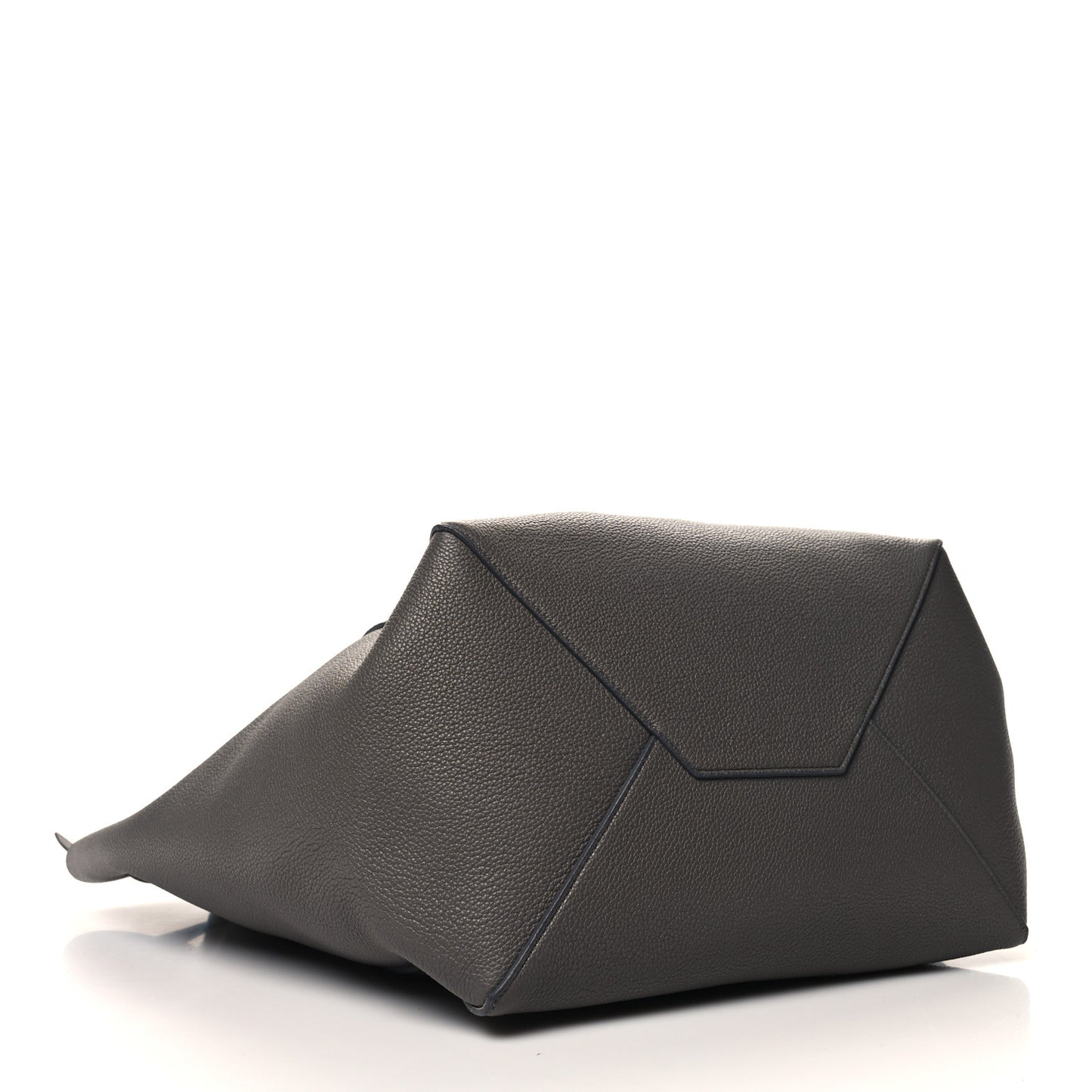 Soft Grained Calfskin Small Belt Cabas Phantom Medium Grey