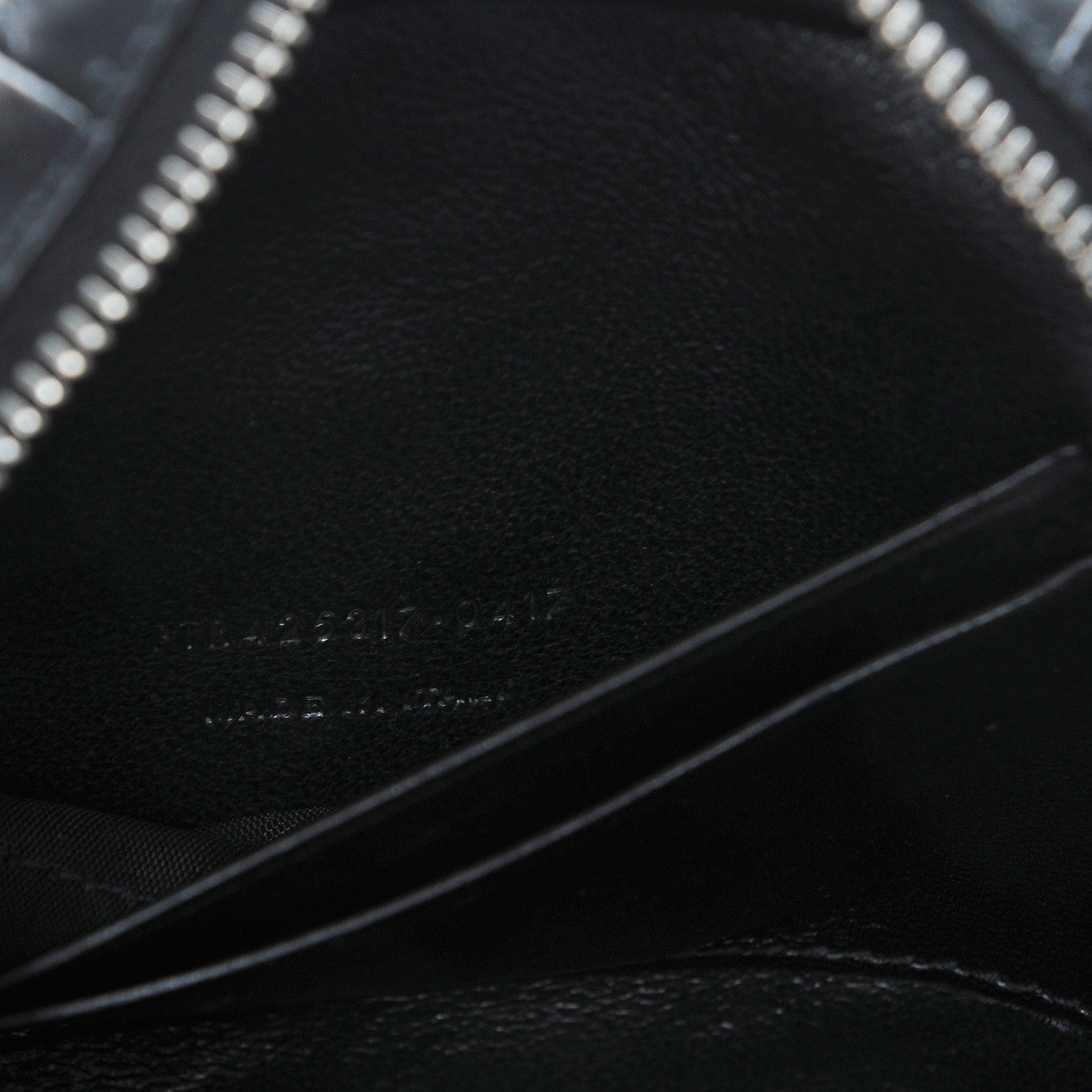 Saint Laurent Calfskin Crocodile Embossed Monogram Blogger Bag Black 7 of 8